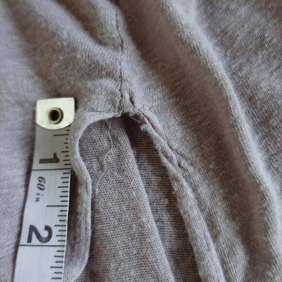 Doe & Rae Cardigan Sweater Womens Small Taupe Long Duster Lightweight Lagenlook - Picture 9 of 11